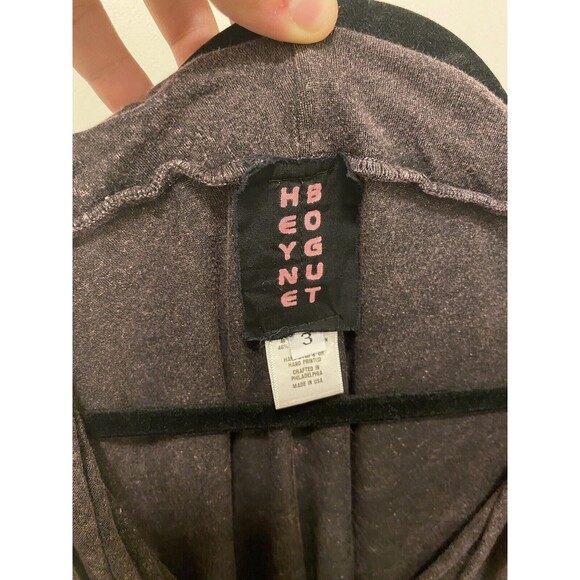 HEYNE BOGUT Sleeveless Top Womens Medium Cowl Neck Hand Dyed Hand Printed Purple - Picture 4 of 8